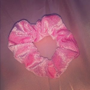 Pink Velvet Scrunchie